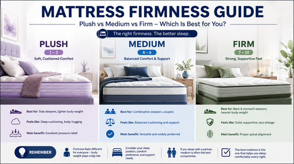 Mattress Firmness Guide: Plush vs Medium vs Firm – Which Is Best for You?
