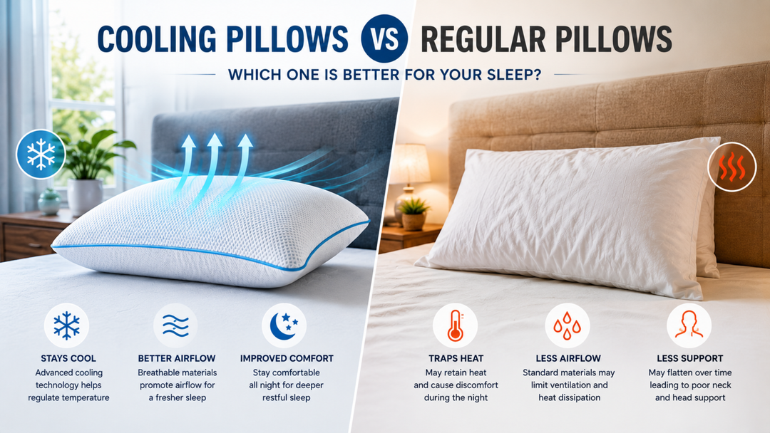 Cooling Pillows vs Regular Pillows: Which One Is Better for Your Sleep?