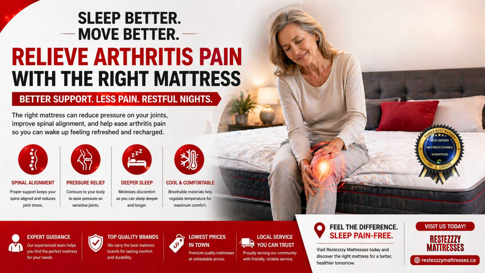 How the Right Mattress Can Help Relieve Arthritis Pain and Improve Your Sleep