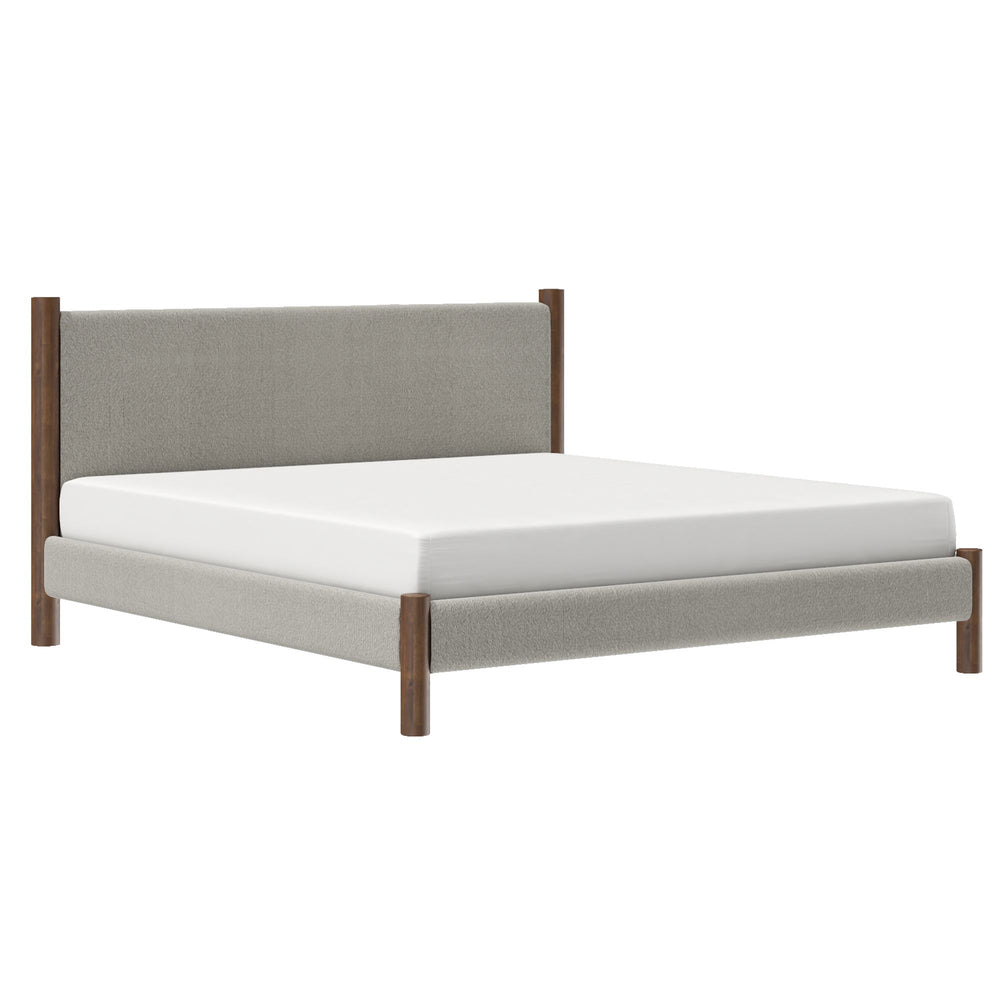 Miran Platform Bed in Mushroom & Walnut - Restezzzy Mattresses Inc.