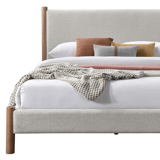 Miran Platform Bed in Mushroom & Walnut - Restezzzy Mattresses Inc.