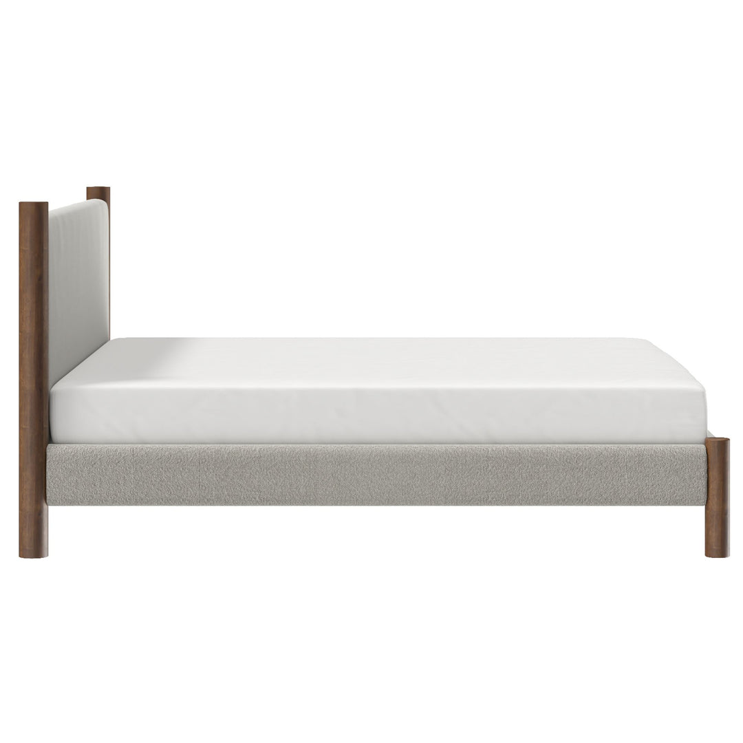 Miran Platform Bed in Mushroom & Walnut - Restezzzy Mattresses Inc.