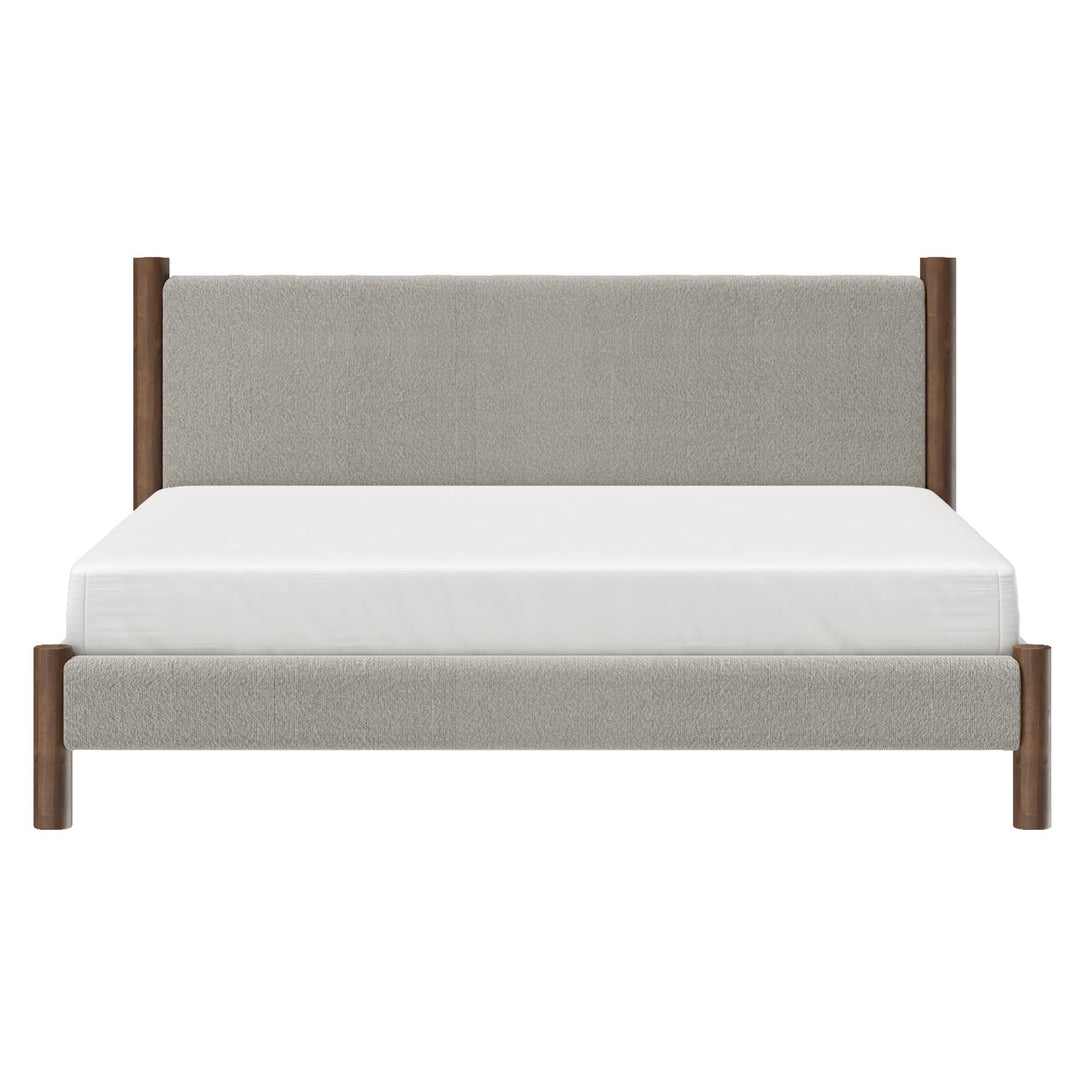 Miran Platform Bed in Mushroom & Walnut - Restezzzy Mattresses Inc.