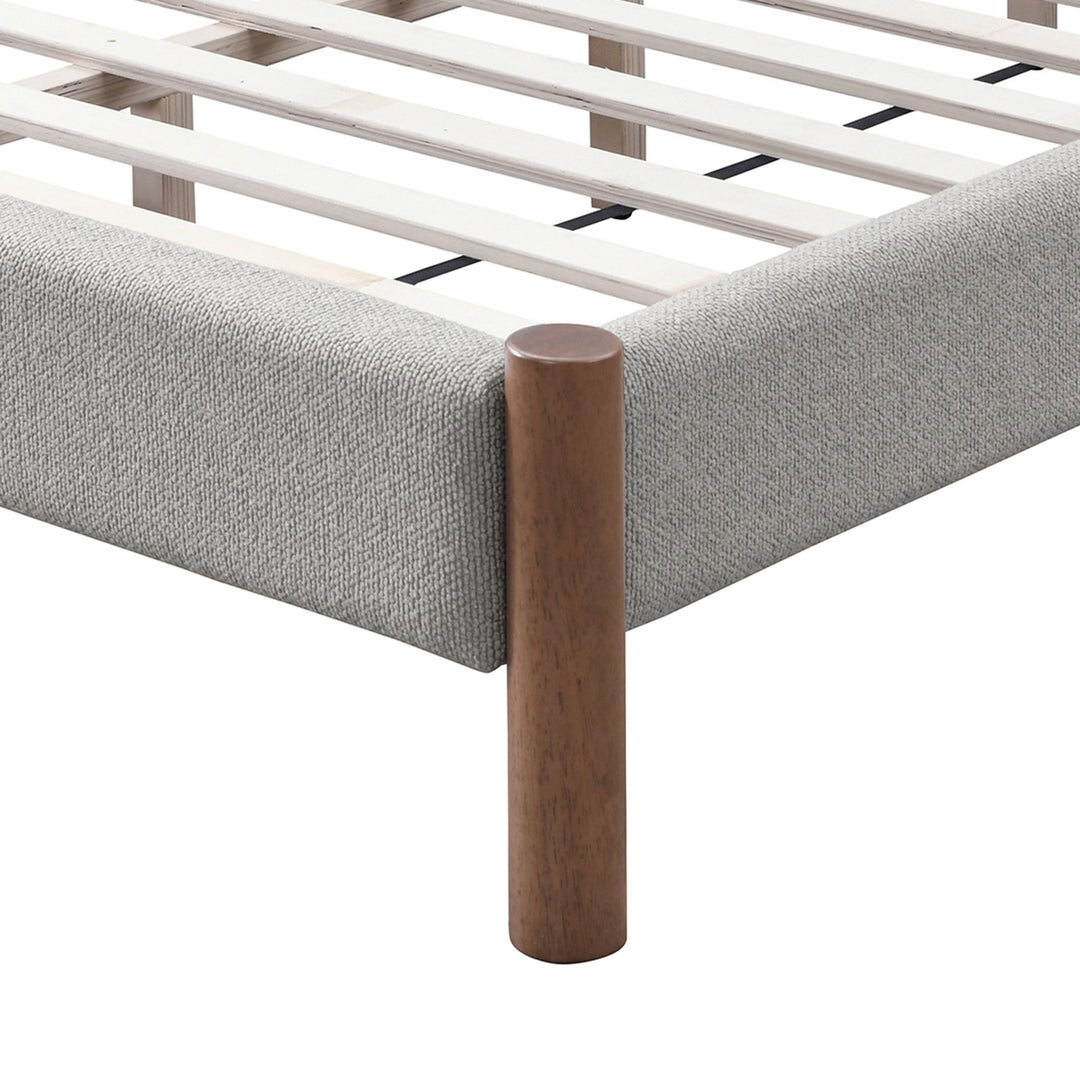 Miran Platform Bed in Mushroom & Walnut - Restezzzy Mattresses Inc.
