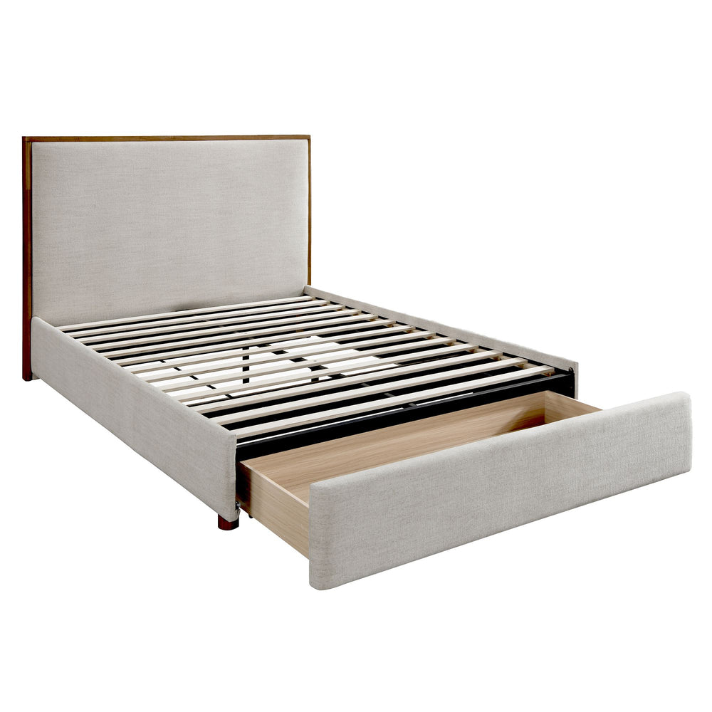 Vander Platform Bed with Drawer in Oat - Restezzzy Mattresses Inc.
