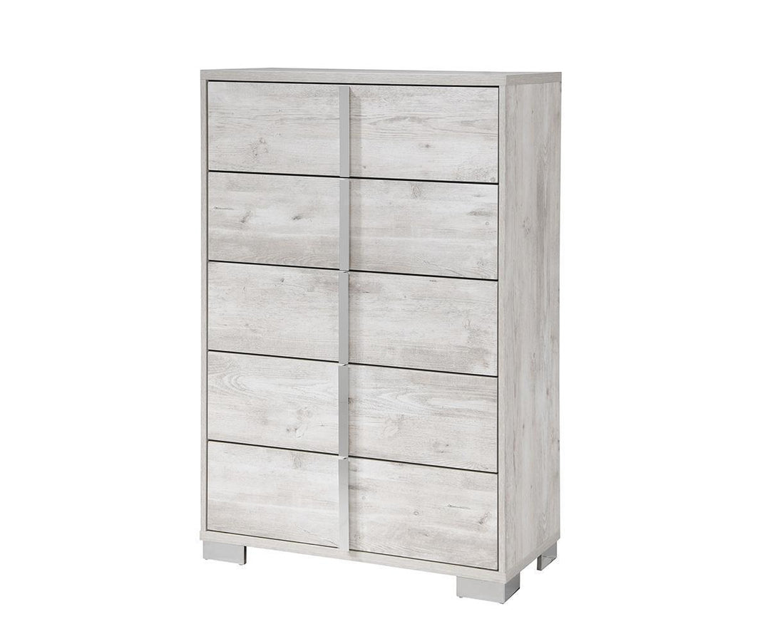 Rayia Queen Bed-Grey/White