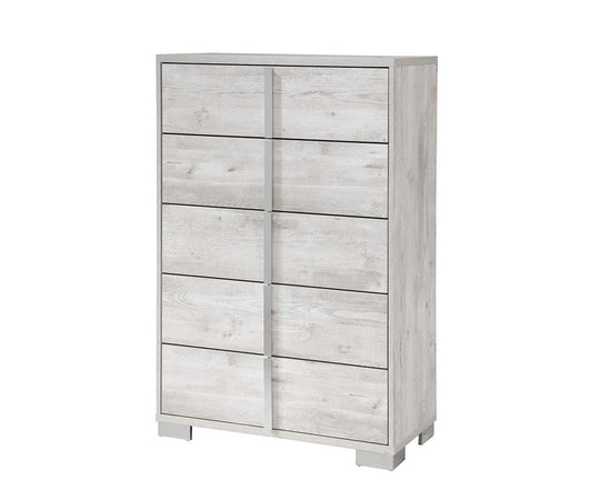 Rayia Queen Bed-Grey/White