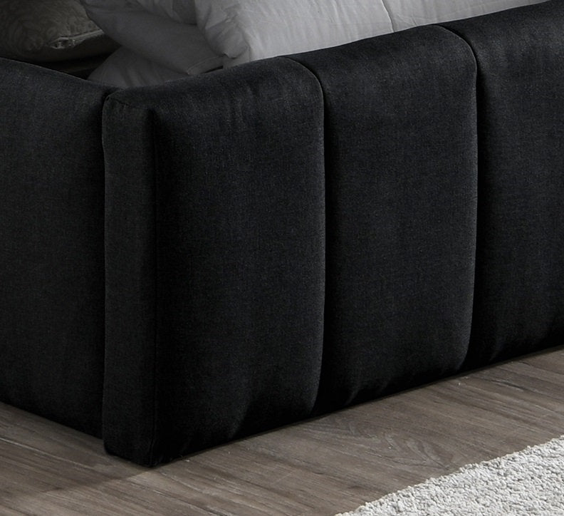 Aurora Hydraulic Bed: Black/Beige