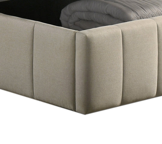 Aurora Hydraulic Bed: Black/Beige
