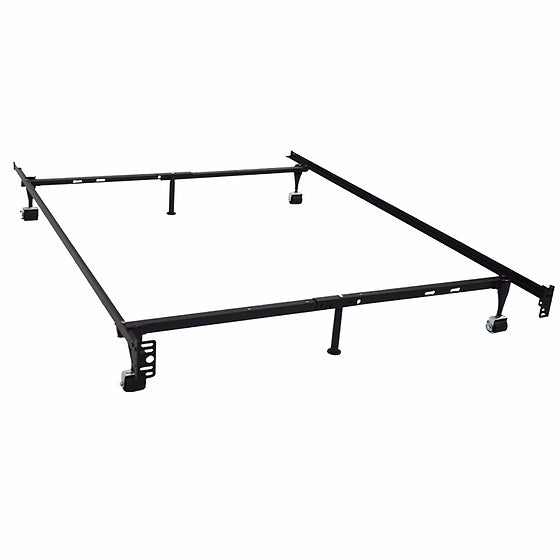 Metal Bed F51 39″/54″/60″ Frame (4 Wheels, 2 Glides) - Restezzzy Mattresses Inc.