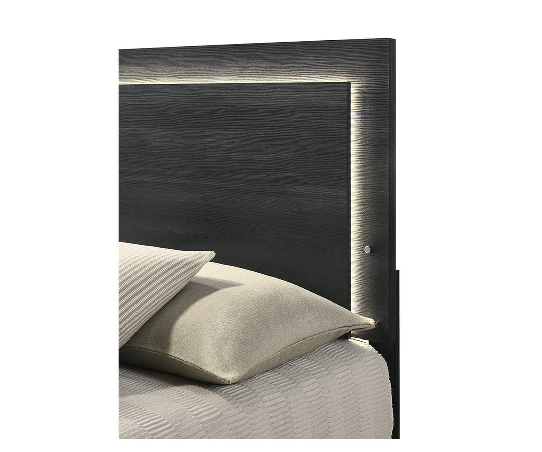 Rayia Queen Bed-Grey/White