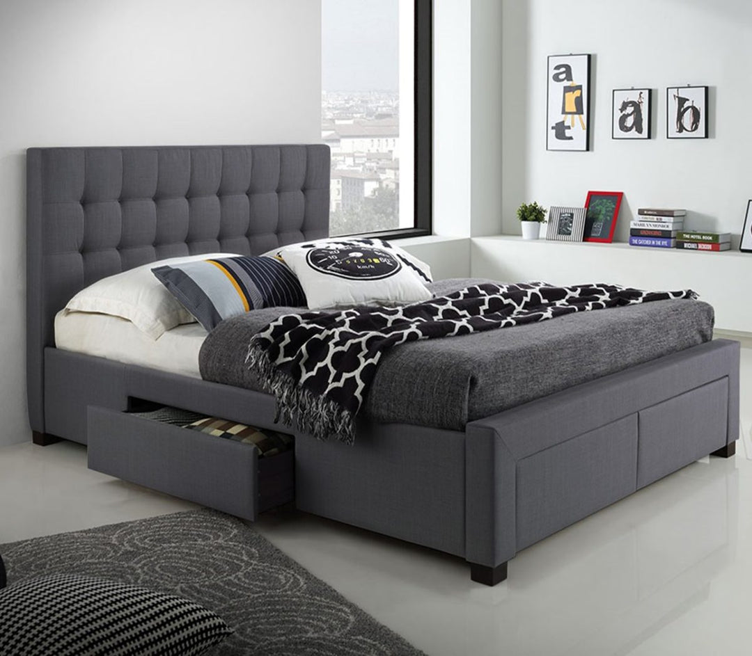 B32 Storage Bed: Grey/White - Restezzzy Mattresses Inc.