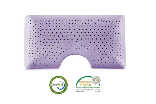 OBI LAVENDER Shoulder-Saver ecoPUR Memory Foam Pillow - Restezzzy Mattresses Inc.