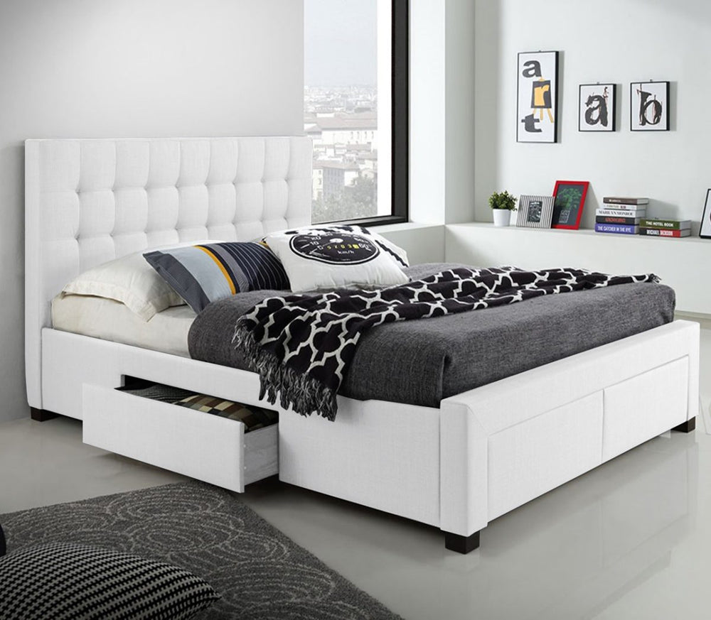 B32 Storage Bed: Grey/White - Restezzzy Mattresses Inc.
