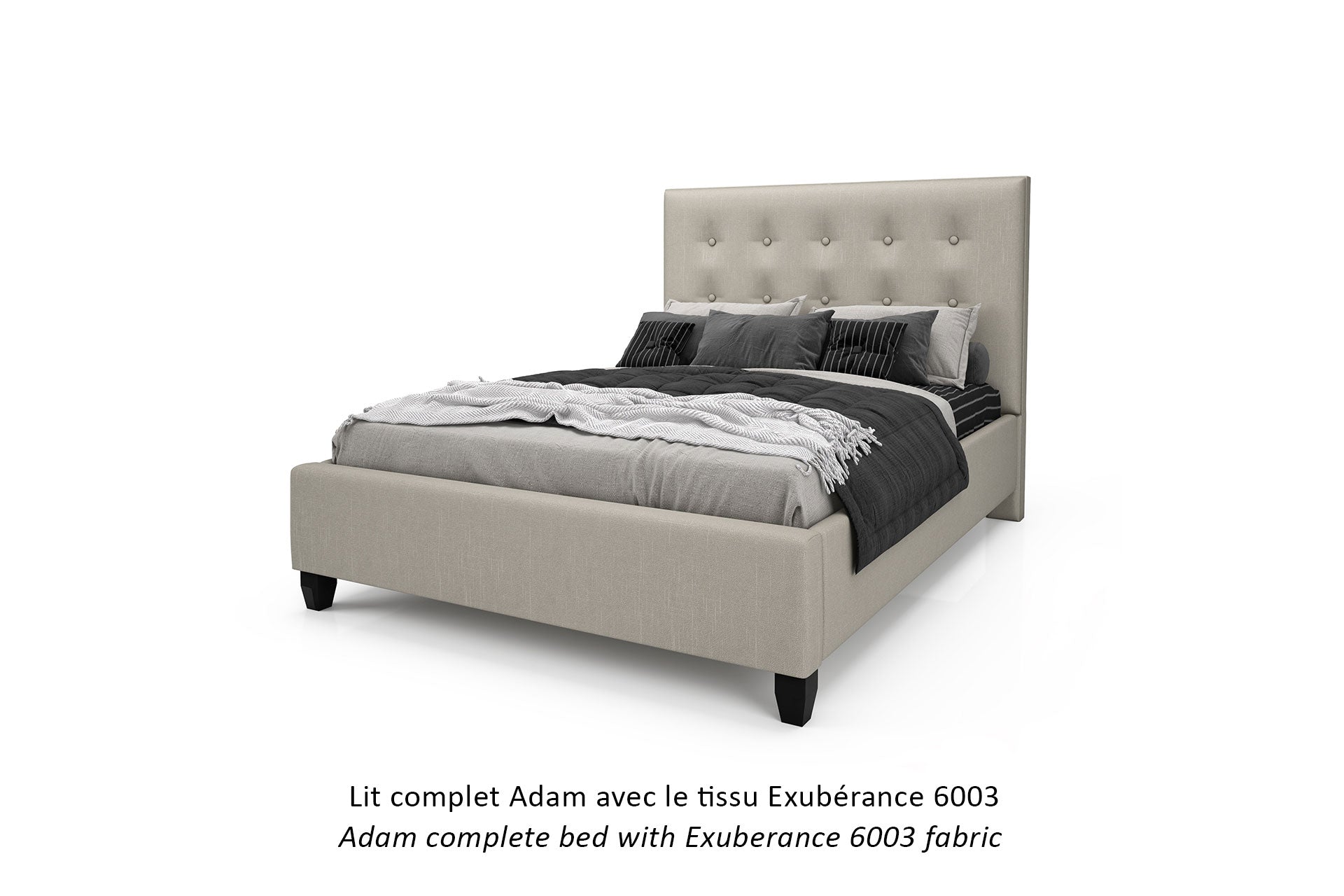 Adam Upholstered Bed Frame - Restezzzy Mattresses Inc.